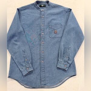 Men’s Medium Hunt Club Blue Textured Button Down Shirt